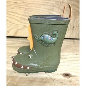 New Kidorable Rain Boots Dinosaur Green Boys 5 Wellies Shoes